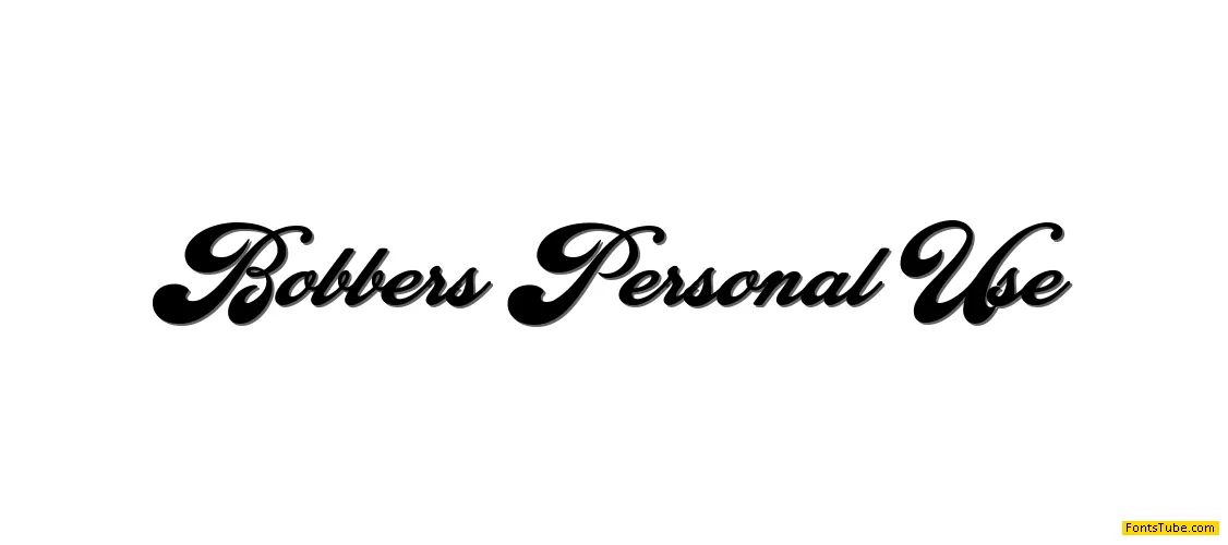 Bobbers Personal Use Font