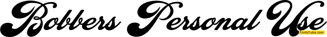 Bobbers Personal Use Font