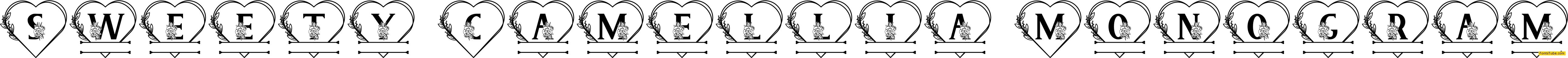 Sweety Camellia Monogram Font