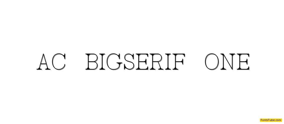 AC Big Serif Font Family