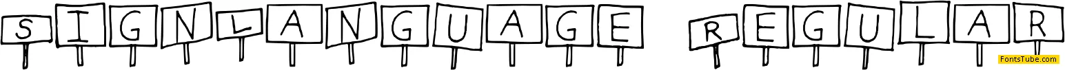 Sign Language Font