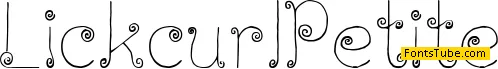 Lickcurl Petite Font
