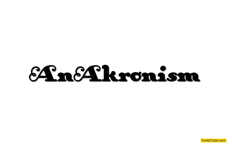 An Akronism Font