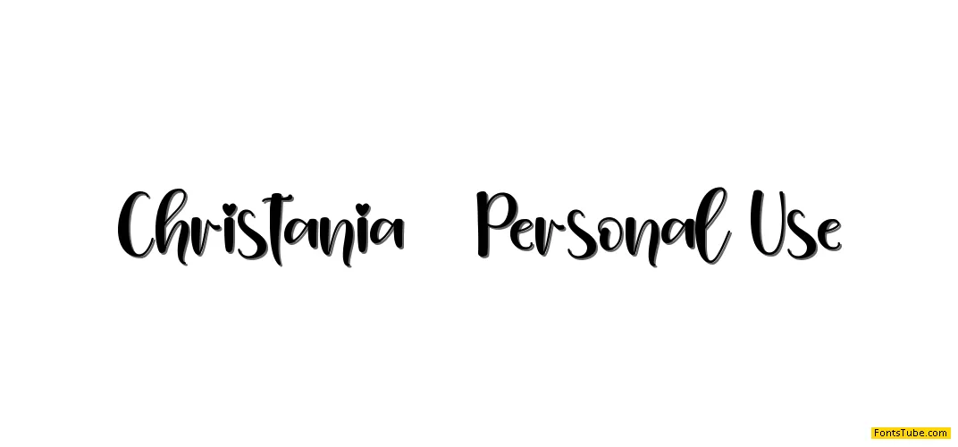 Christania - Personal Use Font
