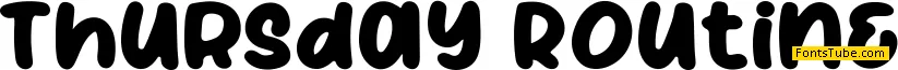 Thursday Routine Font