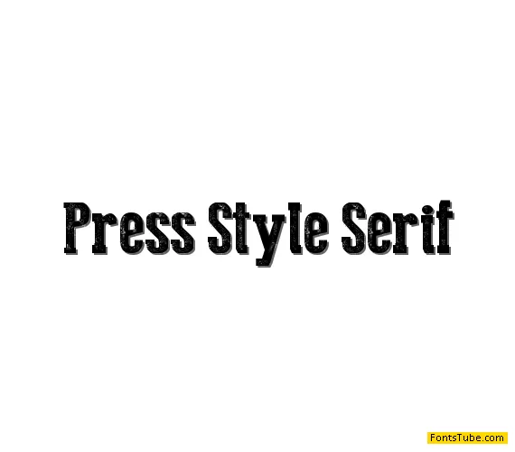 Press Style Serif Font