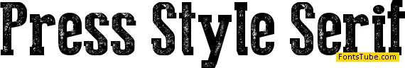 Press Style Serif Font