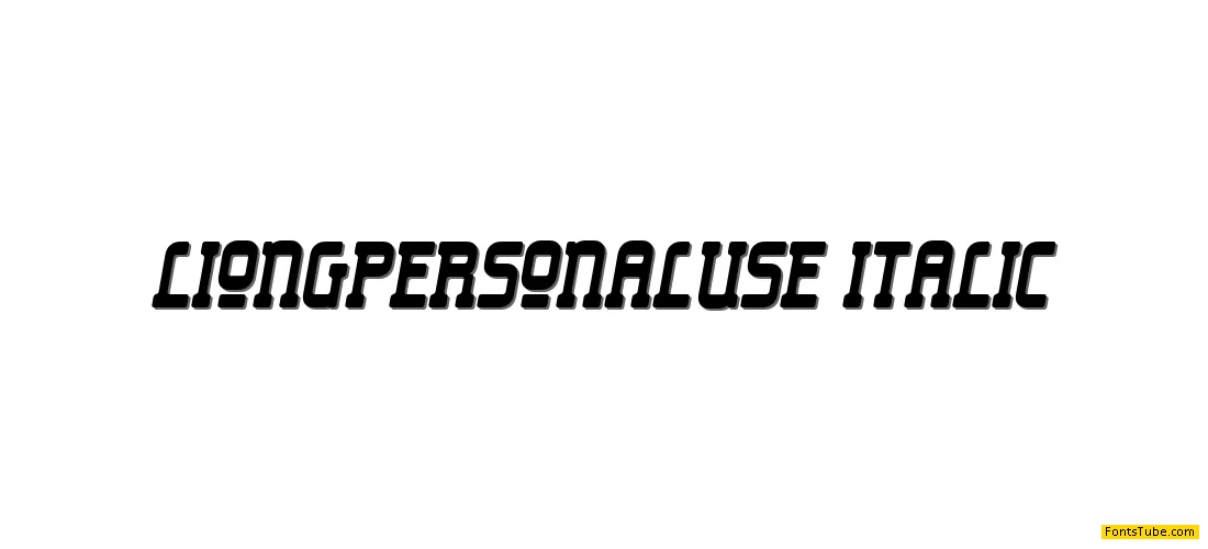 Liong Personal Use Font Family