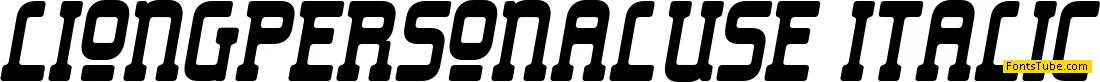 Liong Personal Use Font Family