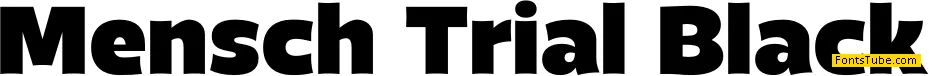 Mensch Trial Font