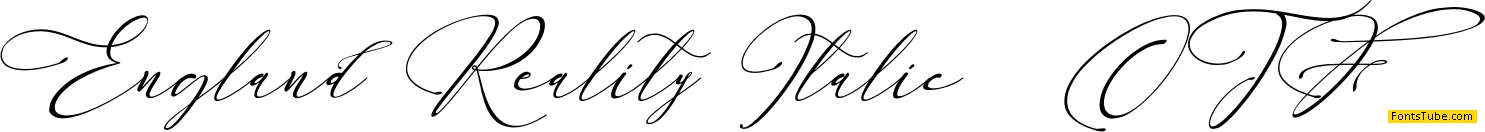 England Reality Font Family