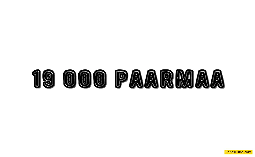 19 000 paarmaa Font