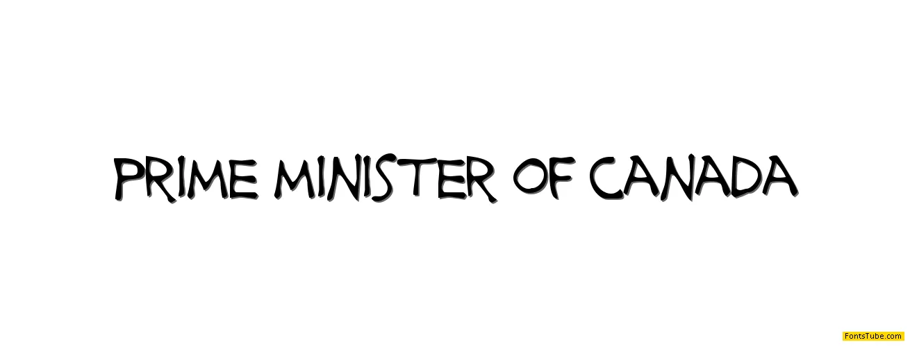 Prime Minister of Canada Font