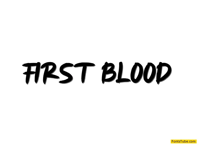 FIRST BLOOD Font