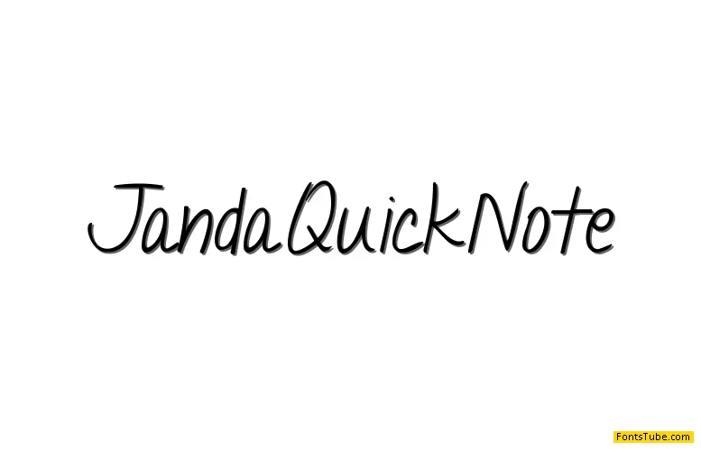 Janda Quick Note Font