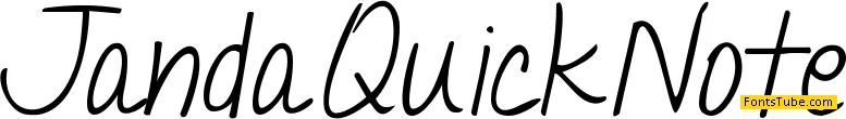 Janda Quick Note Font