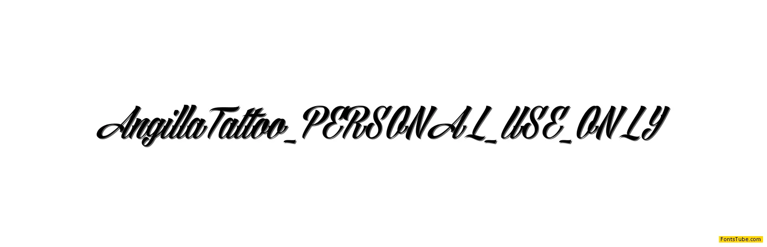 Angilla Tattoo Personal Use Font