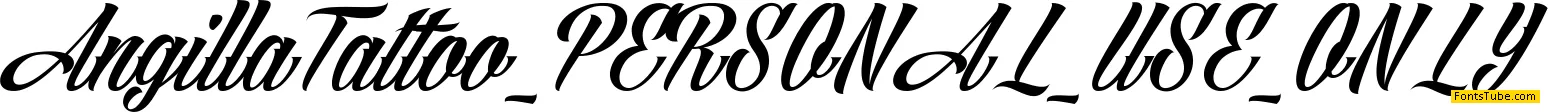 Angilla Tattoo Personal Use Font