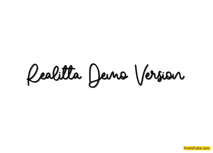 Realitta Demo Version Font