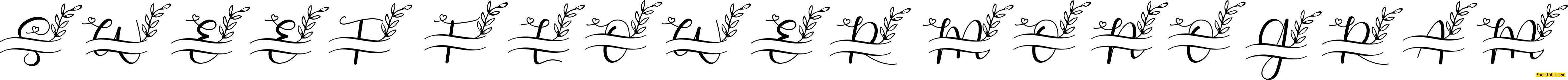 Sweet Flower Monogram Font