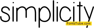Simplicity Font