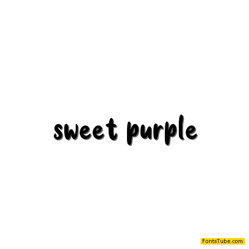 sweet purple Font