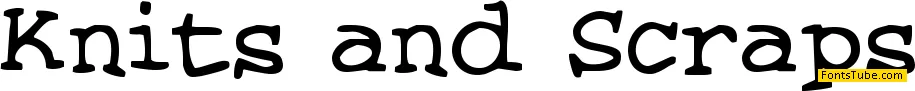 Knits and Scraps Font