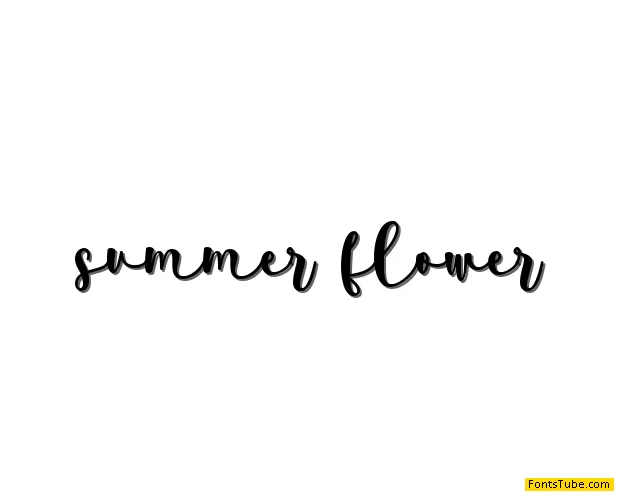 summer flower- personal use Font