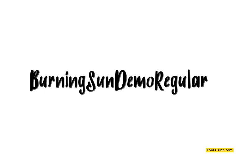 Burning Sun Demo Font Family