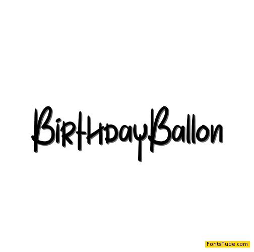 Birthday Ballon Font