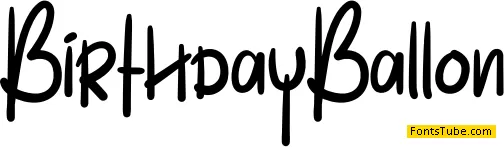 Birthday Ballon Font