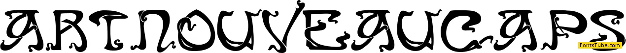 Art Nouveau Caps Font