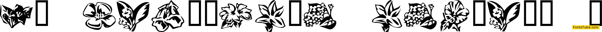 KR Beautiful Flowers 3 Font