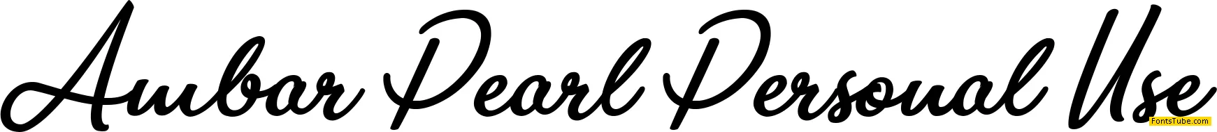 Ambar Pearl Personal Use Font