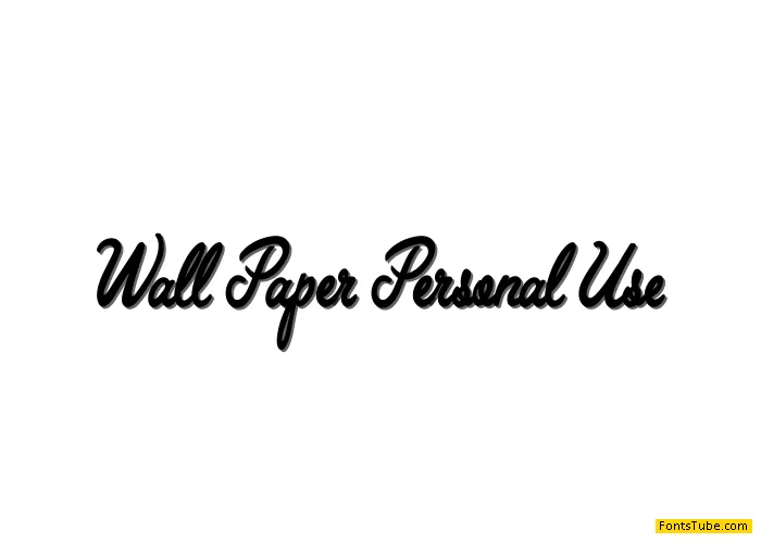 Wall Paper Personal Use Font