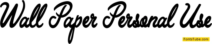 Wall Paper Personal Use Font