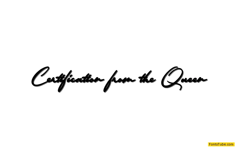 Certification from the Queen