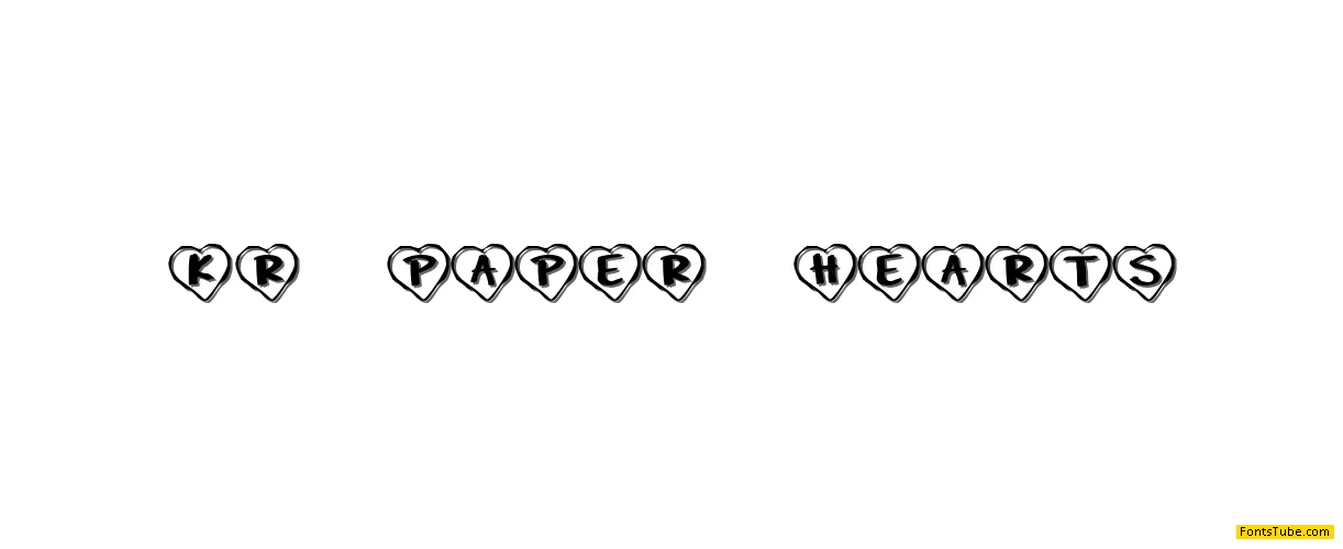 KR Paper Hearts Font