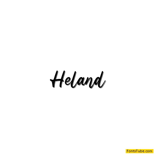 Heland - Personal Use Font