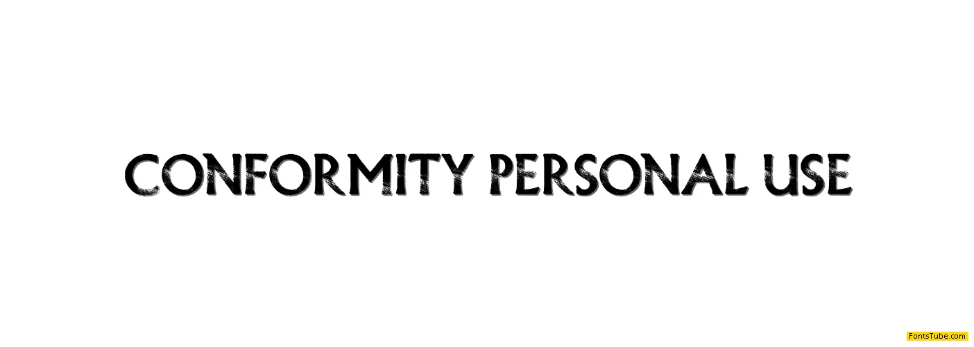 CONFORMITY PERSONAL USE Font
