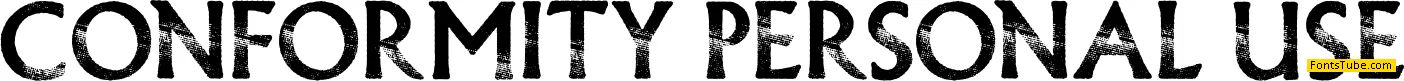 CONFORMITY PERSONAL USE Font