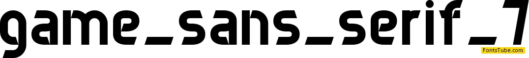 Game Sans Serif 7 Font