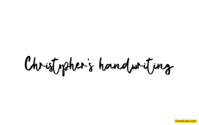 Christopher's Handwriting