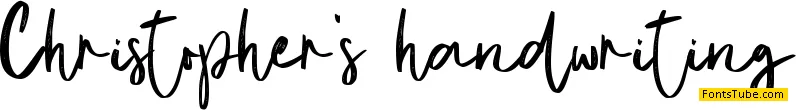 Christopher's Handwriting