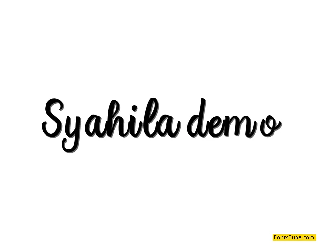 Syahila demo Font