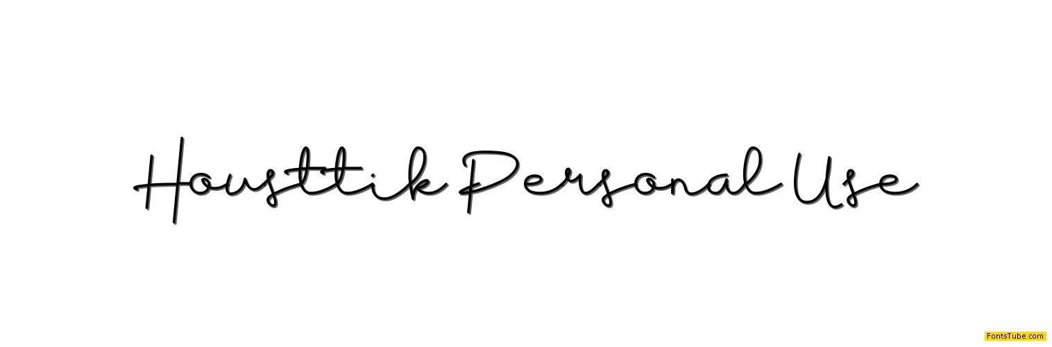 Housttik Personal Use Font