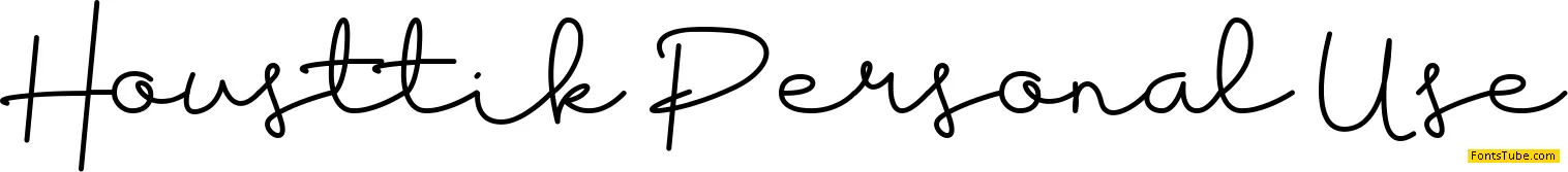 Housttik Personal Use Font