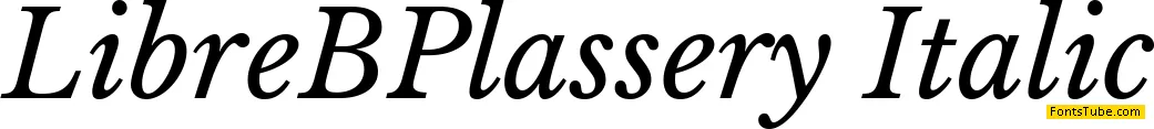 Libre B Plassery Font Family