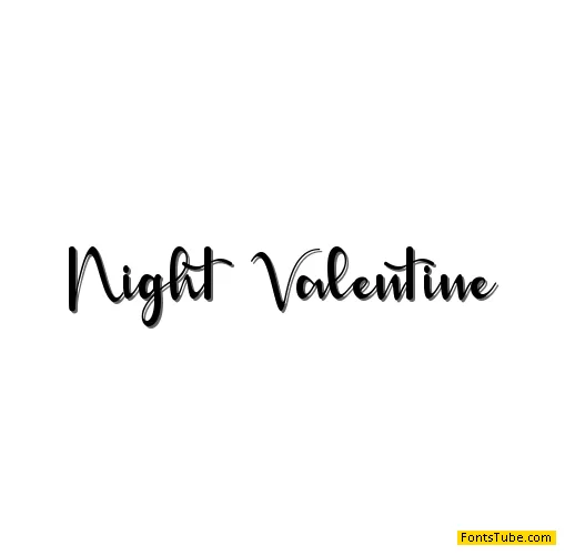Night Valentine - Personal Use Font