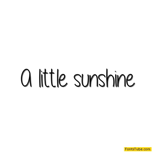A little sunshine Font